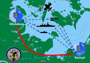 Geplant ist ein Umzug von Glücksburgnach Rostock