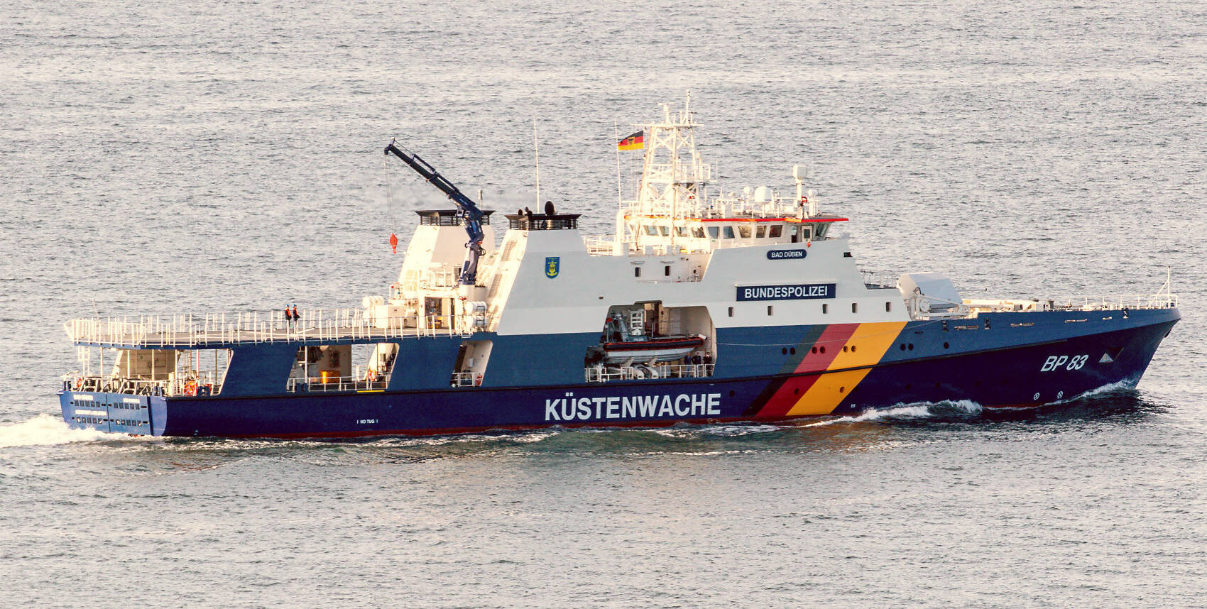 German coast guard boat "Bad Düben" of the Potsdam class. Photo: Michael Nitz