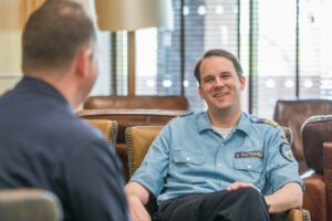 Fregattenkapitän Bogislav-Jesko von Puttkamerist derzeit im britischen Northwood tätig, Foto: McPhail/von Puttkamer