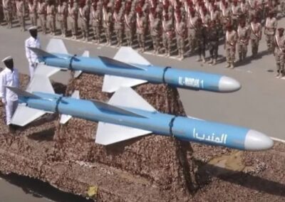 Chinesischer Seeziel-Flugkörper Al Mandeb 1 der Huthi-Miliz. Foto: Houthi Media