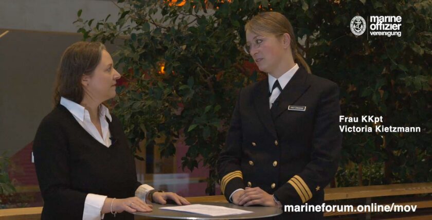 Victoria Kietzmann, erste Kommandeurin der Marine, Korvettenkapitän – und Mitglied des MOV