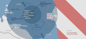 Gestaffelter Konvoischutz der Fregatte F124. Grafik: Deutsche Marine