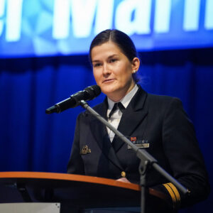 Oberleutnant zur See Franziska Borrmann prägte die HiTaTa mit dem Zitat eines Unteroffiziers, Foto: Bw/Nico Theska