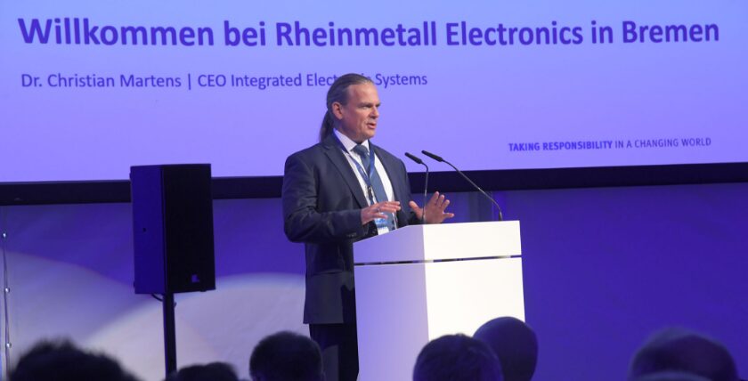 CEO Christian Martens bei der Begrüßung