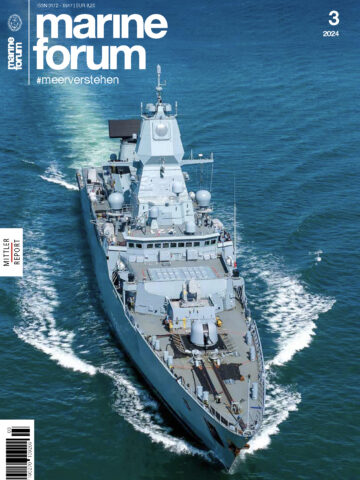 Fregatte "Hessen", Titelseite marineforum, aktuelle Ausgabe. Foto: Michael Nitz