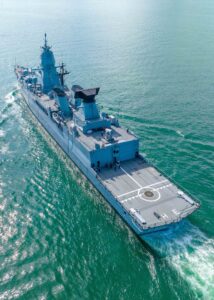 Fregatte Hessen, Klasse 124, im Dezember 2023. Foto: Michael Nitz