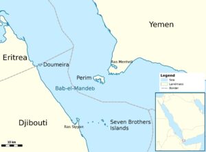 Meerenge Bab al-Mandab. Quelle: Wikimedia - CC BY-SA 3.0