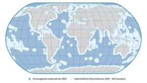 Festlegung der Geltungsbereiche nach Seerechtsübereinkommen. Grafik: Alfred-Wegner-Institut