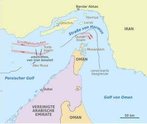 Straße von Hormus. Quelle: Wikimedia - CC BY-SA 3.0