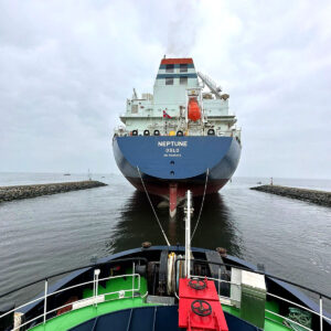 FSRU „Neptune“ verläßt Anfang Mai Lubmin Richtung Mukran. Foto: Deutsche ReGas