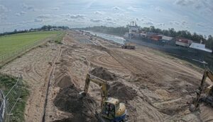 Vorbereitung der Böschungsarbeiten. Grafik: WNA-NOK