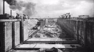 NOK-Ausbau Schleuse Holtenau im Jahr 1913. Bild: Landesarchiv-SH