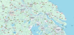 Der Yangtze-River verbindet Städte. Quelle: GoogleMaps