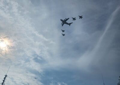 Flyby der Luftwaffe zum Ablegen des EGV "Frankfurt am Main". Foto: U. Mergener