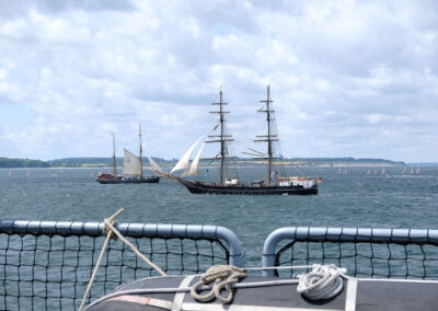 Lively shipping traffic in the outer fjord