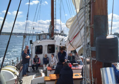 Visitors on deck of the Nordwind