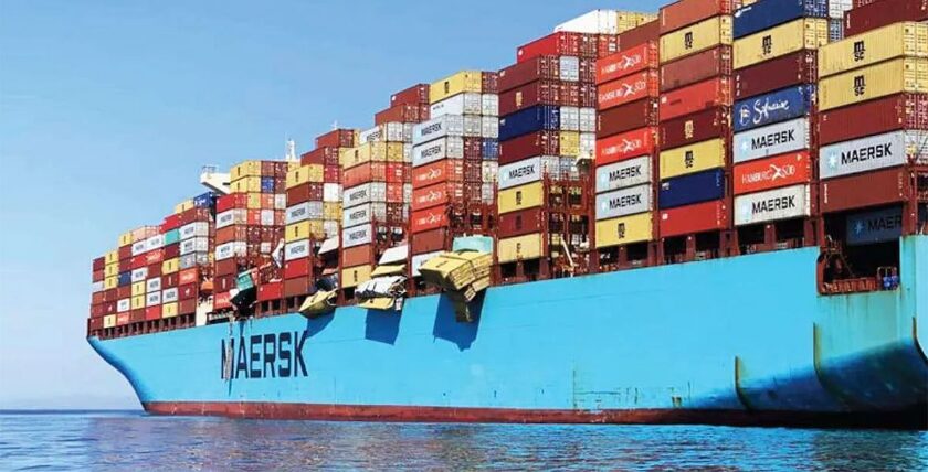 Maersk Essen after container loss. Source: Danish Maritime Accident Investigation Board (DMAIB)