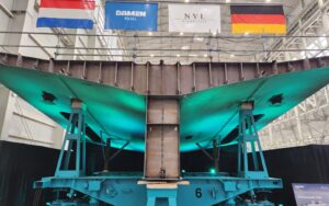 Kiellegung erste Fregatte F126 - erste Bodensektion. Foto: Uwe Mergener