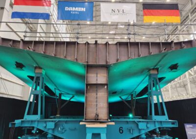 Kiellegung erste Fregatte F126 - erste Bodensektion. Foto: Uwe Mergener