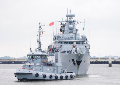 Arrival of frigate Brandenburg, picture: Bundeswehr/Leon Rodewald