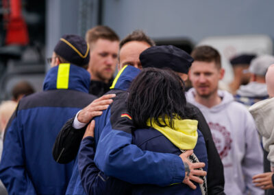 Arrival of frigate Brandenburg, picture: Bundeswehr/Leon Rodewald