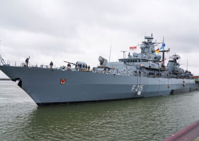 Arrival of frigate Brandenburg, picture: Bundeswehr/Leon Rodewald