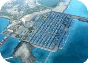 Harbour complex with state-of-the-art automation. Graphic: Cosco