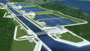 Für den Betrieb sind die weltgrößten Schleusen erforderlich. Grafik: HKND