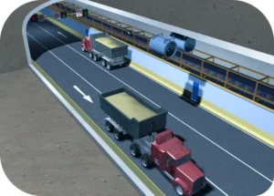 Connecting tunnel. Graphic: Cosco