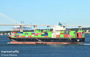Containerschiff M/V PUMBA. Quelle: marinetraffic / K. Robbins