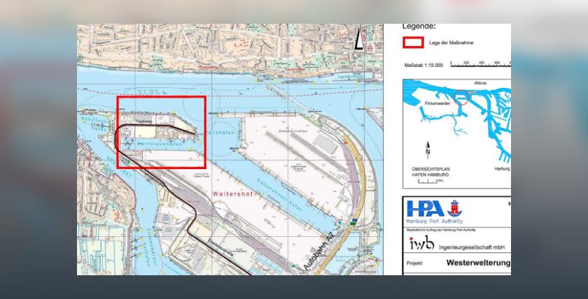 Planned western expansion of the port of Hamburg. Source: HPA
