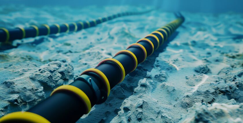 3D rendering of a submarine cable. Image: Adobe Stock