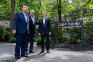 Gipfel der Regierungschefsvon Südkorea, den USA und Japan 2023 in Camp David, Foto: US-Regierung