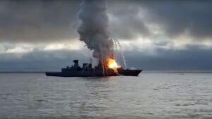 Fregatte Sachsen, verunglückter FK-Schuss 2018. Screenshot: USNI