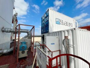 Containerisiertes Abgasnachbehandlungssystem. Foto: Seabound
