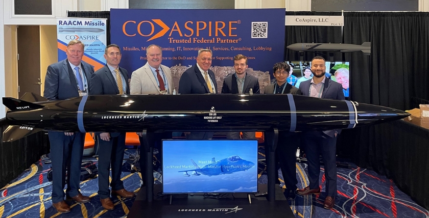 Modell des Mako-Flugkörpers auf der Tagung Sea-Air-Space, Quelle: CoAspire