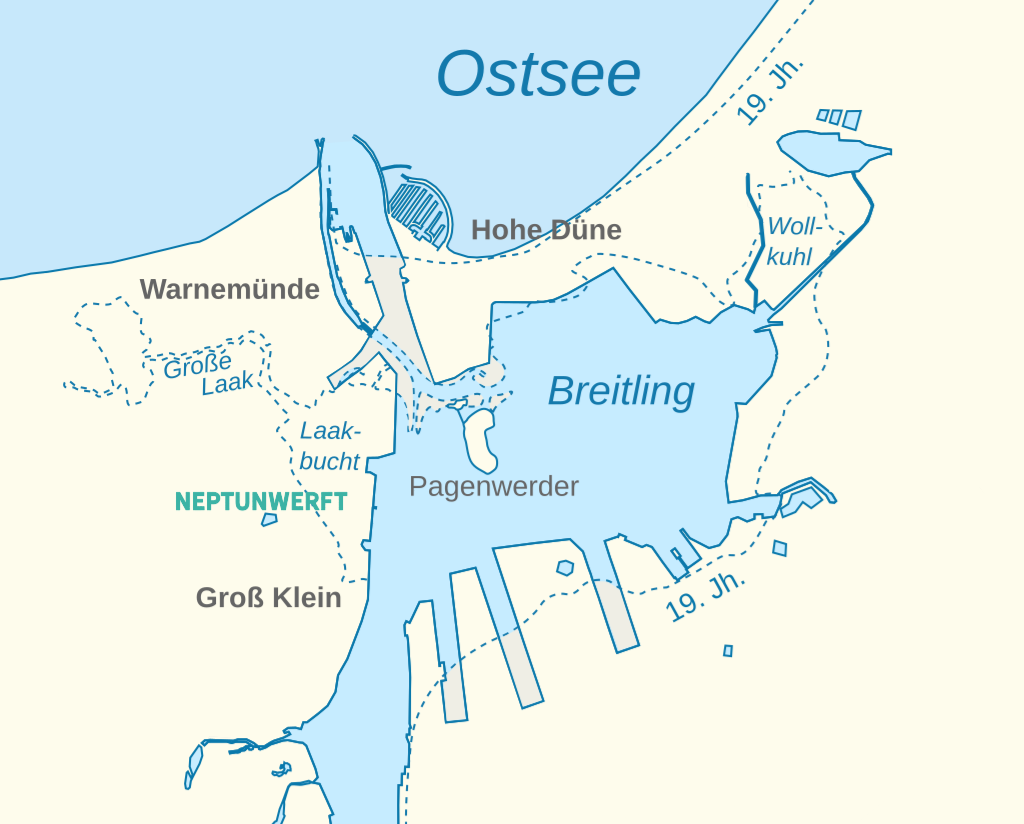 Blackout at the Neptune shipyard. Source: N3MO - CC BY-SA 3.0