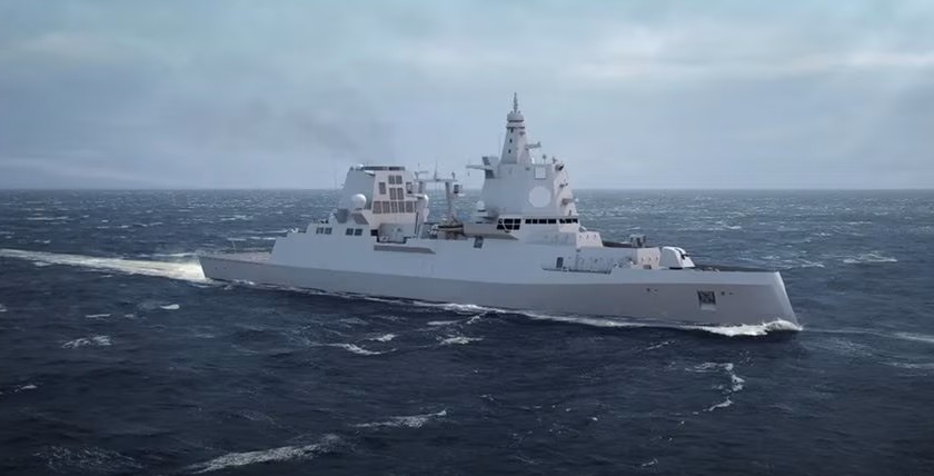 Konzept Fregatte 127 auf Grundlage MEKO A-400 AMD/AAW. Grafik: TKMS