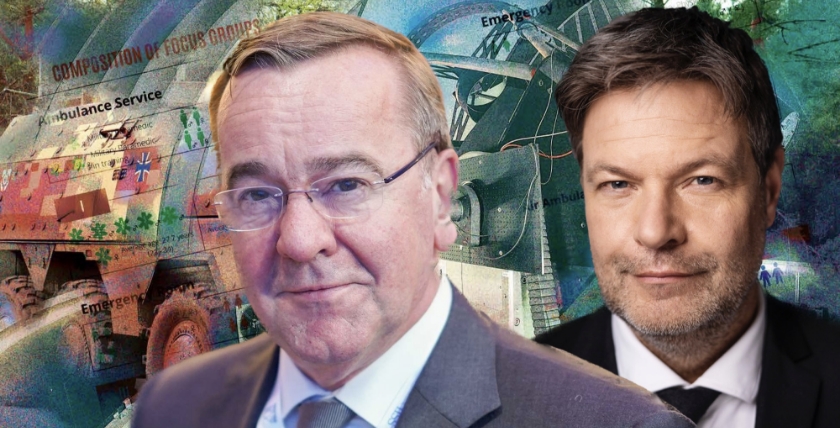 Fotokollage BM Pistorius und Habeck. Foto: Bw / Norman Jankowski; BMWK / Dominik Butzmann