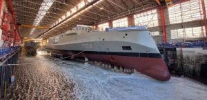 Fregatten-Neubau "Nearchos" für Griechenland, Stapellauf. Foto: Naval Group