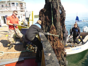 Geisternetz auf See – verloren oder entsorgt? Foto: WWF/Marijke De Boer.
