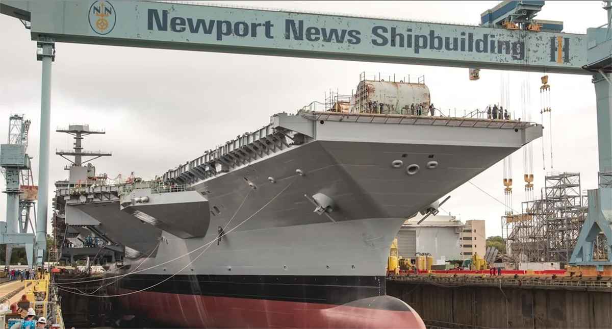 Taufe der „John F. Kennedy“ (CVN 79). Bild: Huntington Ingalls Industries (HII)