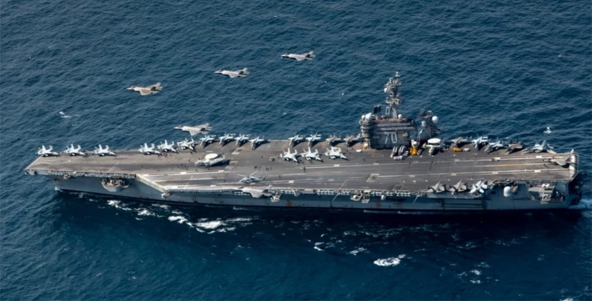 USS „Carl Vinson“ während der Übung Freedom Shield 25 im März. Foto: Republik Korea