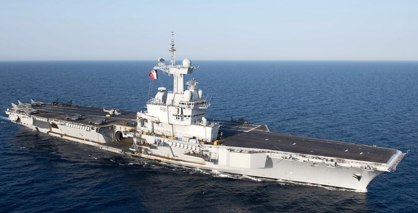 Französischer Flugzeugträger "Charles de Gaulle" im Roten Meer. Foto: U.S. Navy/J.L.Leonard