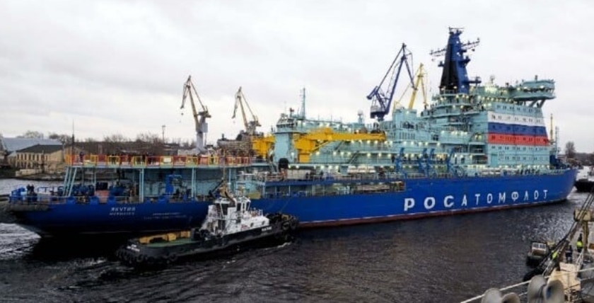 Eisbrecher „Jakutia“ während der Seeerprobung. Foto: JSC Baltic Shipyard