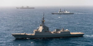 Méndez Núñez, HMS Dauntless, HMS Prince of Wales, HMS Astute. Foto: Royal Navy/Crown Copyright