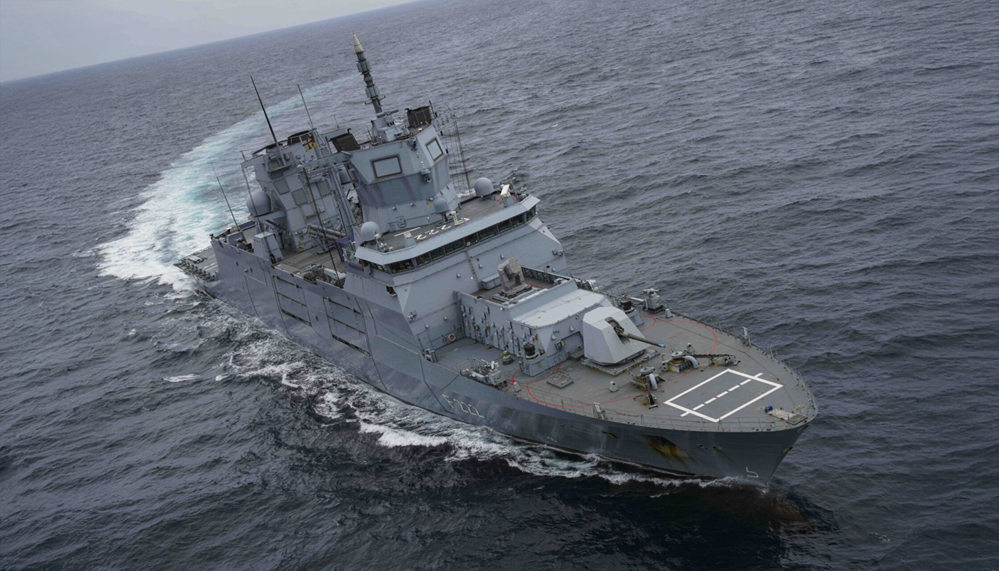 Fregatte F 222 Baden-Württemberg (F125-Klasse) währen IPD im Ostchinesischen Meer. Foto: Bw/L.Rodewald
