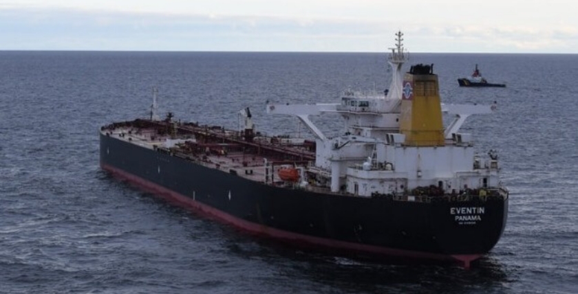 Festgesetzter Rohöltanker EVENTIN. Foto: Havariekommando