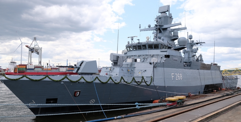 Korvette "Augsburg" getauft, Foto: hsc