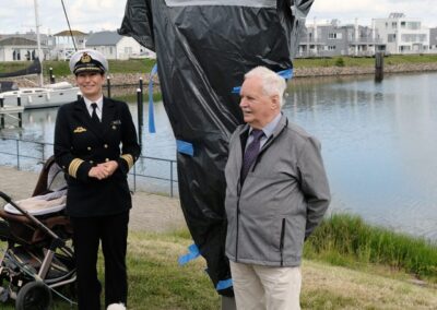 Ideengeberin Fregattenkapitän Tanja Merkl und Vollmert Stock, Mann der ersten Stunde aus Olpenitz, Foto: HS